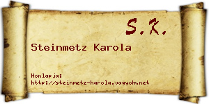Steinmetz Karola névjegykártya